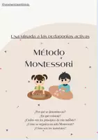 Vista previa - Tarjetas / Manipulativos - Metodologías Activas - Método Montessori - Portada