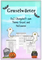 Vorschau - Arbeitsblätter - DaZ Wortschatz Gruselwörter Halloween - Deckblatt