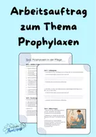 Vorschau - Arbeitsblätter - Arbeitsauftrag zum Thema Prophylaxen - Deckblatt