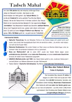 Vorschau - Arbeitsblätter - Tadsch Mahal - Eines der neuen sieben Weltwunder - Deckblatt