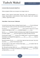Vorschau - Arbeitsblätter - Tadsch Mahal - Eines der neuen sieben Weltwunder - Seite 1