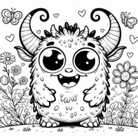 Vorschau - Mal- und Bastelvorlagen - Monster Ausmalbilder (50 Malvorlagen) inkl. Stundenentwurf (PDF) - Seite 1