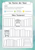 Vorschau - Arbeitsblätter - Die Bücher der Bibel - Bücherschrank - Seite 1