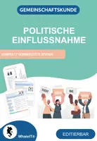 Vorschau - Arbeitsblätter - Komplette Unterrichtsstunde: Politische Einflussnahme - Deckblatt