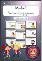 Vorschau - Arbeitsblätter - Miniheft: Verben konjugieren - Deckblatt