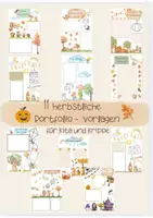 Vorschau - Mal- und Bastelvorlagen - Materialpaket Herbst - Geschichte+Portfolio+Spiele für Kita & Grundschule - Seite 2