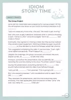 Vista previa - Hojas de trabajo - Idioms Story Differentiated - página 2
