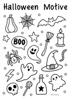 Vorschau - Arbeitsblätter - Halloween Pop Art Kunstprojekt zum Weiter & Ausmalen - Kunst im Herbst - Seite 3