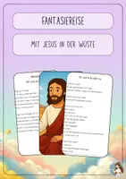 Vorschau - Mal- und Bastelvorlagen - Mit Jesus in der Wüste - Deckblatt