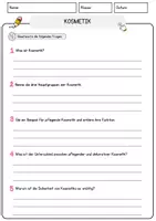Vorschau - Arbeitsblätter - Kosmetik Biologie Pflanzen Lesetext mit Richtig Falsch Multiple Choice und Offenen Fragen - Seite 3