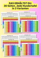 Vorschau - Arbeitsblätter - Zahlen bis 1000 verstehen | Hunderttafel 1–1000 in 3 Varianten – PDF & JPG Lernmaterial Grundschule - Seite 3