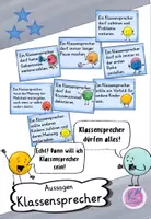Vorschau - Aufgabenkarten - Aussagen rund um den Klassensprecher - Deckblatt
