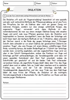 Vorschau - Arbeitsblätter - Okulation Biologie Pflanzen Lesetext mit Richtig Falsch Multiple Choice und Offenen Fragen - Seite 1
