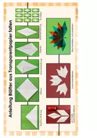 Vorschau - Arbeitsblätter - Herbstblätter aus Transparentpapier falten - Seite 1