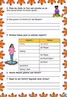 Vorschau - Arbeitsblätter - Lesetext "Der Herbst" mit Grammatik- (Wortarten) und Leseverständnisaufgaben - DaZ / Deutsch - Seite 2