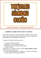 Vista previa - Refuerzo / NEE / Materiales de apoyo - Tarjetas sílabas otoño - Portada