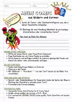 Vorschau - Arbeitsblätter - Formen und Bilder einfügen/formatieren in Word oder PPT - COMIC erstellen - Seite 1