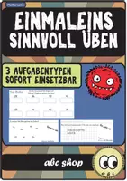 Vorschau - Arbeitsblätter - Einmaleins sinnvoll üben - 3 Aufgabentypen, sofort einsetzbar! - Deckblatt