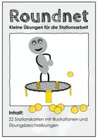 Vorschau - Stationenlernen - Roundnet/Spikeball®. Kleine Übungen für die Stationsarbeit. 22 Stationskarten für den Sportunterricht - Deckblatt