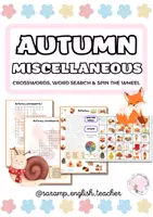 Vista previa - Juegos / Gamificación - AUTUMN MISCELLANEOUS (WORD SEARCH, CROSSWORDS & SPIN THE WHEEL) - Portada