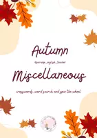 Vista previa - Juegos / Gamificación - AUTUMN MISCELLANEOUS (WORD SEARCH, CROSSWORDS & SPIN THE WHEEL) - página 1
