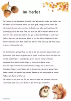 Vorschau - Arbeitsblätter - Herbst-Lesetexte - Seite 1