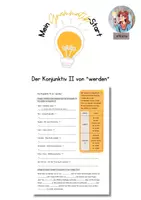 Vorschau - Arbeitsblätter - Der Konjunktiv II von “werden”: Arbeitsblatt - Deckblatt