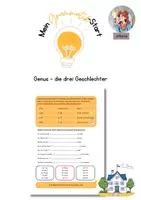Vorschau - Arbeitsblätter - Genus - die drei Geschlechter - Deckblatt