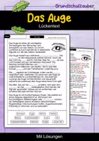 Vorschau - Arbeitsblätter - Das Auge | Lückentext mit Lösungen | Biologie - Deckblatt