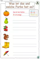 Vorschau - Arbeitsblätter - "Was ist das und welche Farbe hat es?" Personalpronomen - Der Herbst - DaZ / DaF / Deutsch - Seite 2