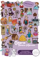 Vorschau - Mal- und Bastelvorlagen - Clipart-Paket: Märchen – Szenenbilder + Clipart-Set - Seite 1