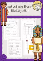 Vorschau - Arbeitsblätter - Josef und seine Brüder Labyrinth Bibel Religion Quiz Test - Deckblatt