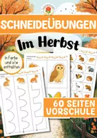Vorschau - Mal- und Bastelvorlagen - Schneideübungen - Im Herbst (Vorschule / Feinmotorik) - Deckblatt