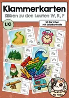 Vorschau - Spiele - Klammerkarten zu den Lauten W, R und F - Deckblatt