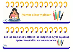 Vista previa - Manualidades / Dibujos para colorear - ¡Vamos a leer y pintar! - página 1