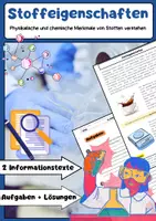 Vorschau - Arbeitsblätter - Stoffeigenschaften: Physikalische und chemische Eigenschaften - Deckblatt