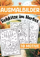 Vorschau - Mal- und Bastelvorlagen - Ausmalbilder - Rehkitze im Herbst - Deckblatt