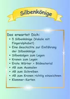 Vorschau - Arbeitsblätter - Silbenkönige - Deckblatt