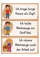 Vorschau - Arbeitsblätter - Unsere Werkraumregeln - Tafelmaterial mit Arbeitsblatt - Seite 1