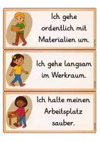 Vorschau - Arbeitsblätter - Unsere Werkraumregeln - Tafelmaterial mit Arbeitsblatt - Seite 2