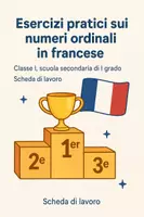 anteprima - Esercizi - Esercizi pratici sui numeri ordinali in francese - Pagina di copertina