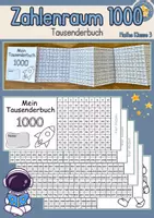Vorschau - Arbeitsblätter - Zahlenraum 1000 Tausenderbuch Mathe Klasse 3 - Deckblatt