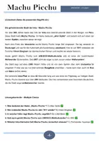 Vorschau - Arbeitsblätter - Machu Picchu - Die Geheimnisvolle Ruinenstadt der Inka - Seite 3