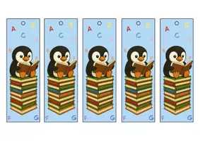 Vorschau - Mal- und Bastelvorlagen - Lesezeichen der Pinguin Klasse - Leseglück zum Anfassen - Seite 3