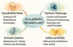 Vorschau - Arbeitsblätter - Arbeitsblätter zum Thema "Ist es gefährlich, Astronaut zu sein?" (Lückentext, Hörverstehen) + Lösung & MP3 + Mindmap + Infografik - Seite 2