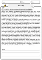 Vorschau - Arbeitsblätter - Antlitz Ethik und Philosophie Lesetext mit Richtig Falsch Multiple Choice und Fragen zum Text - Seite 1
