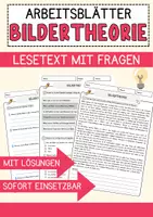 Vorschau - Arbeitsblätter - Bildertheorie Ethik und Philosophie Lesetext mit Richtig Falsch Multiple Choice und Fragen zum Text - Deckblatt