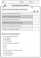 Vorschau - Arbeitsblätter - Das Sein und das Nichts Ethik und Philosophie Lesetext mit Richtig Falsch Multiple Choice und Fragen zum Text - Seite 2