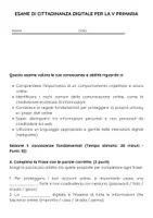 anteprima - Compiti in classe/Test - Esame di cittadinanza digitale per la V primaria - Pagina 1