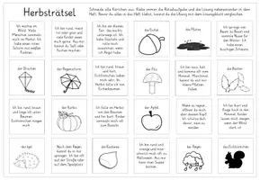 Vorschau - Arbeitsblätter - Der Herbst: Leserätsel - Seite 1
